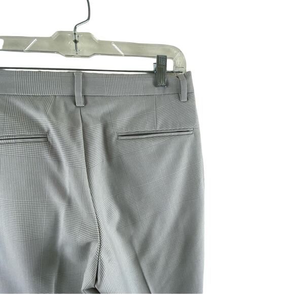 ASOS Gray Checkered Patterned Straight Cuffed Leg Trousers Size 28 - Picture 4 of 7